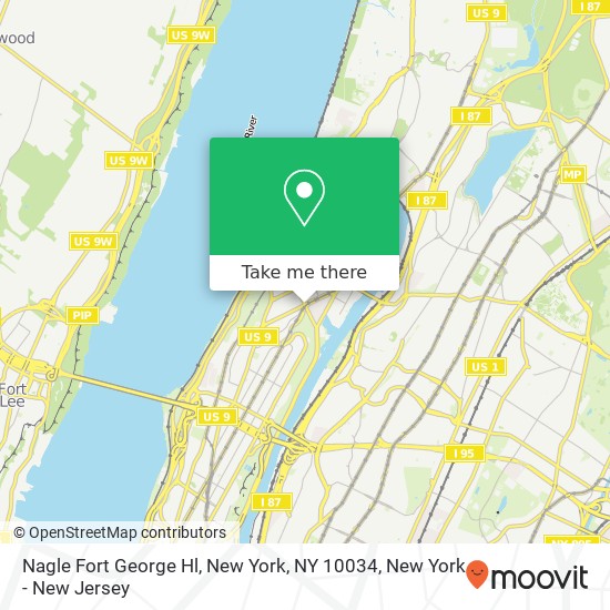 Mapa de Nagle Fort George Hl, New York, NY 10034