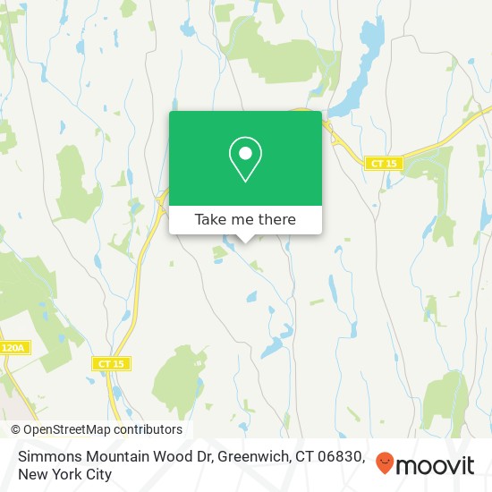 Mapa de Simmons Mountain Wood Dr, Greenwich, CT 06830