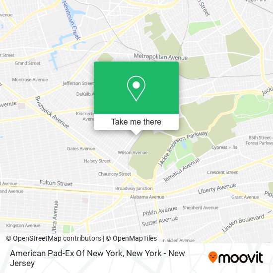 American Pad-Ex Of New York map