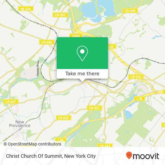 Christ Church Of Summit map