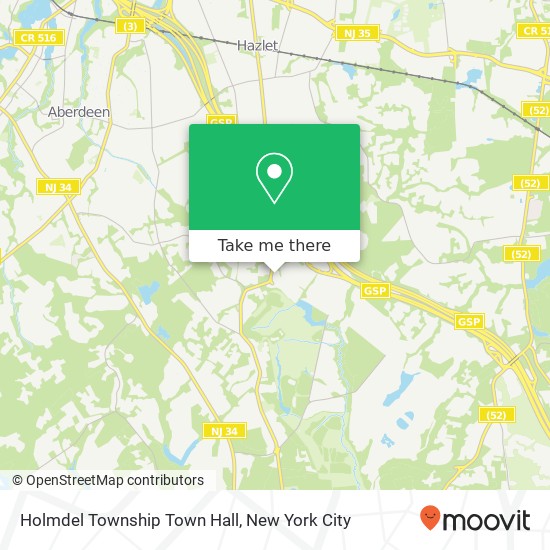 Holmdel Township Town Hall map