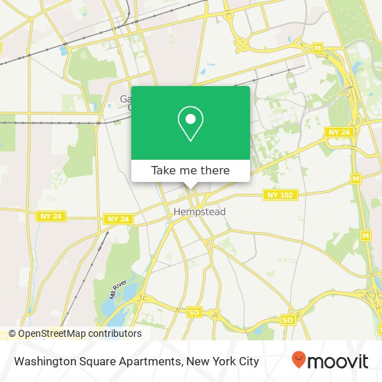 Washington Square Apartments map