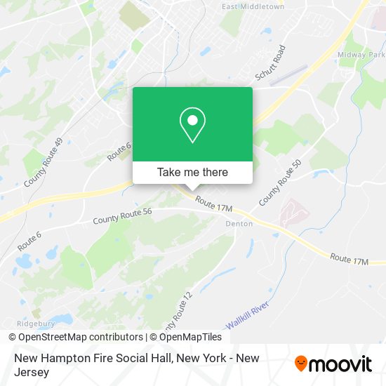 New Hampton Fire Social Hall map