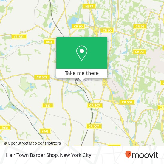 Mapa de Hair Town Barber Shop