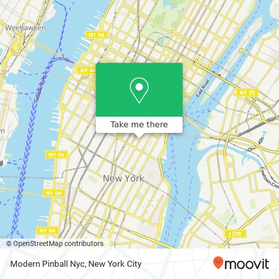 Modern Pinball Nyc map