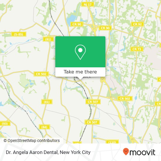 Mapa de Dr. Angela Aaron Dental