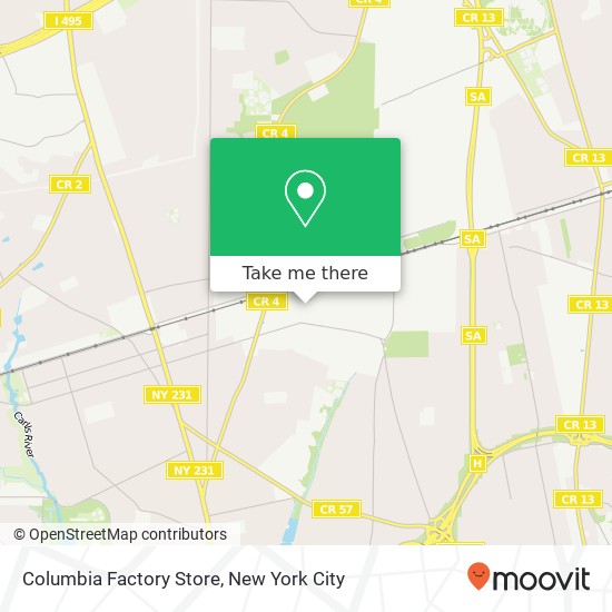 Mapa de Columbia Factory Store