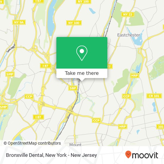 Bronxville Dental map
