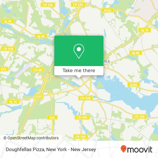 Mapa de Doughfellas Pizza