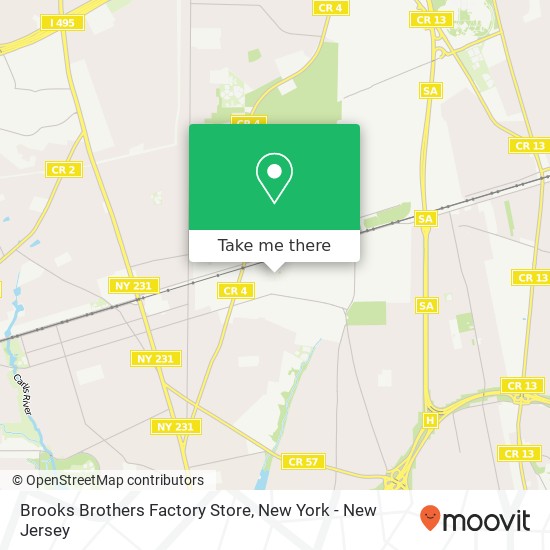 Brooks Brothers Factory Store map