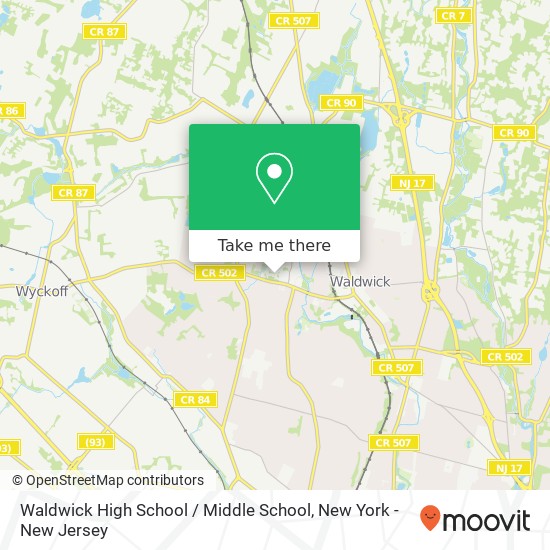 Waldwick High School / Middle School map