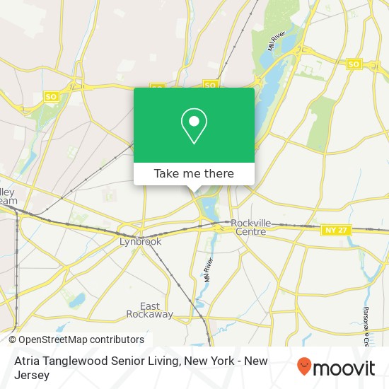 Atria Tanglewood Senior Living map