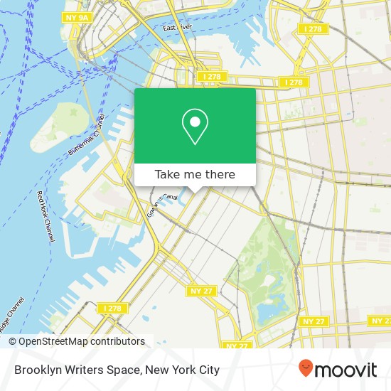 Brooklyn Writers Space map