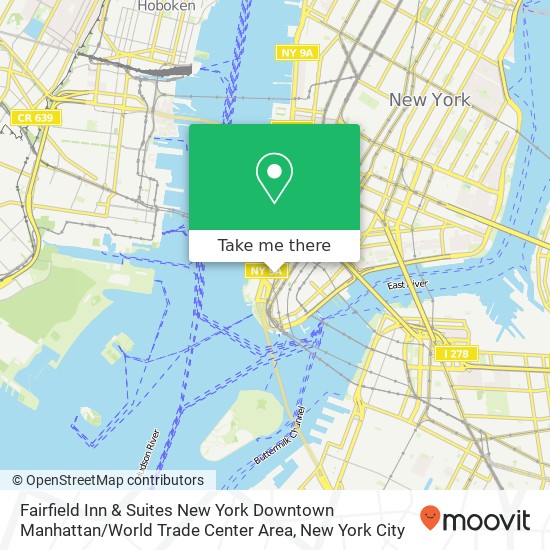 Mapa de Fairfield Inn & Suites New York Downtown Manhattan / World Trade Center Area