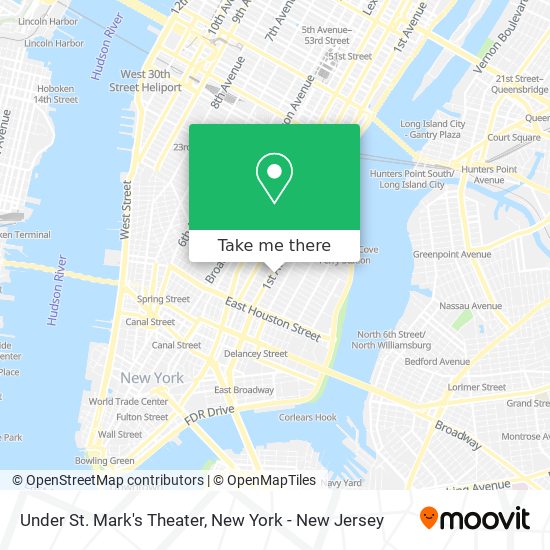 Mapa de Under St. Mark's Theater