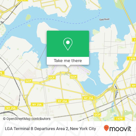 LGA Terminal B Departures Area 2 map