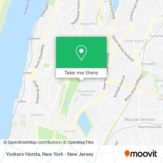 Mapa de Yonkers Honda