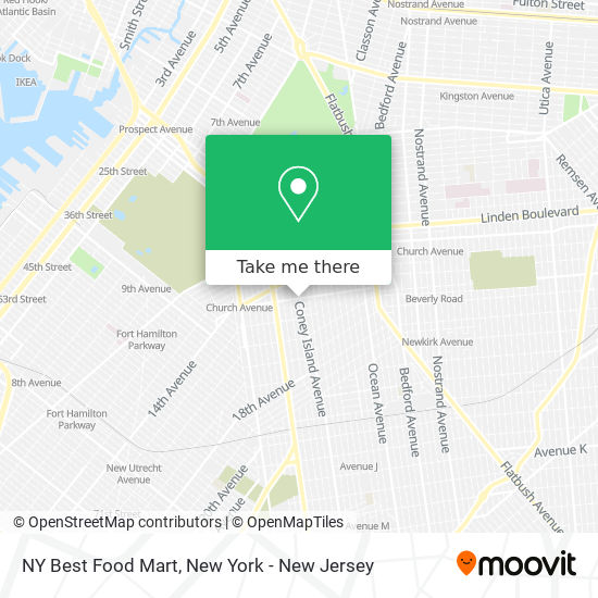 Mapa de NY Best Food Mart