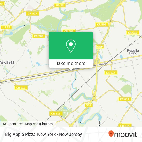 Big Apple Pizza map