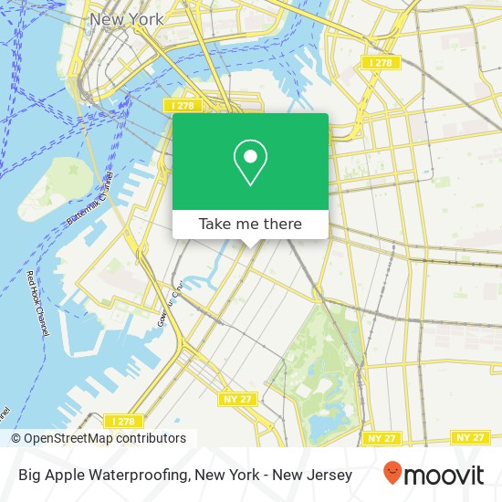 Big Apple Waterproofing map