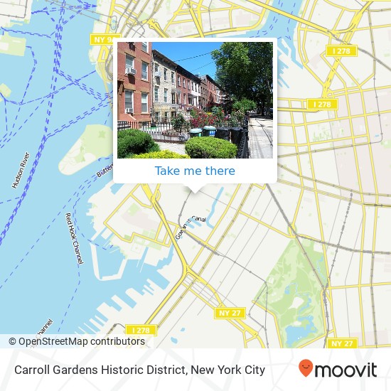 Mapa de Carroll Gardens Historic District