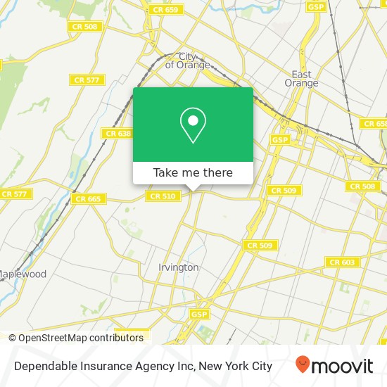 Mapa de Dependable Insurance Agency Inc