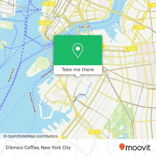 D'Amico Coffee map