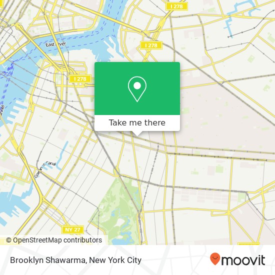 Brooklyn Shawarma map