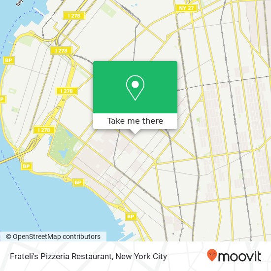 Frateli's Pizzeria Restaurant map