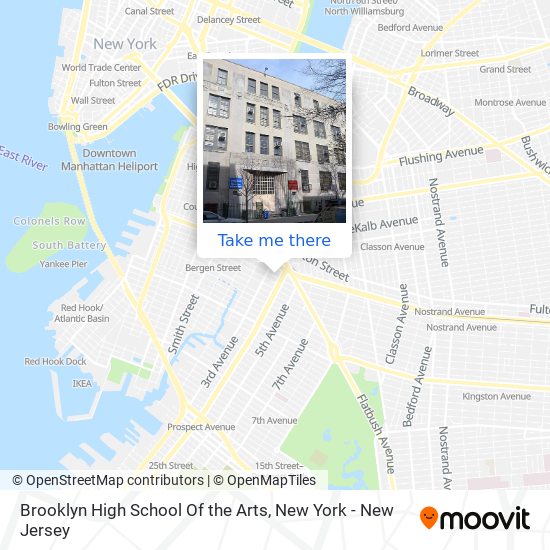 Mapa de Brooklyn High School Of the Arts