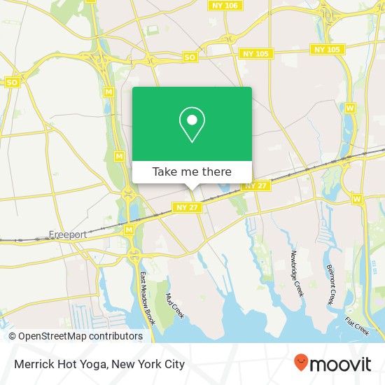 Merrick Hot Yoga map