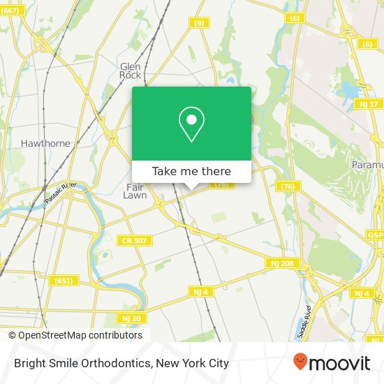 Bright Smile Orthodontics map