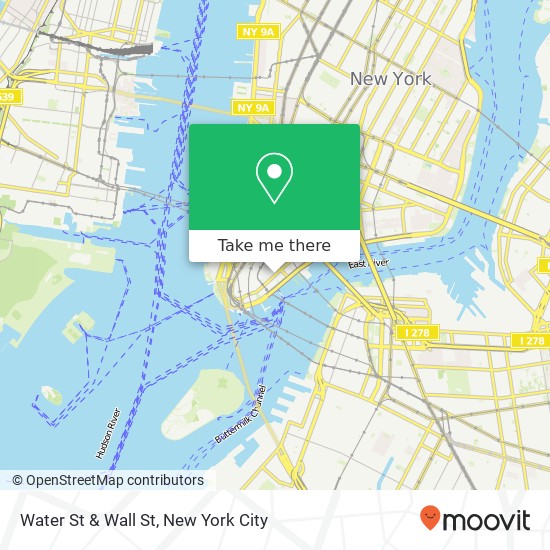 Mapa de Water St & Wall St