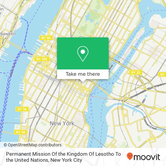 Mapa de Permanent Mission Of the Kingdom Of Lesotho To the United Nations