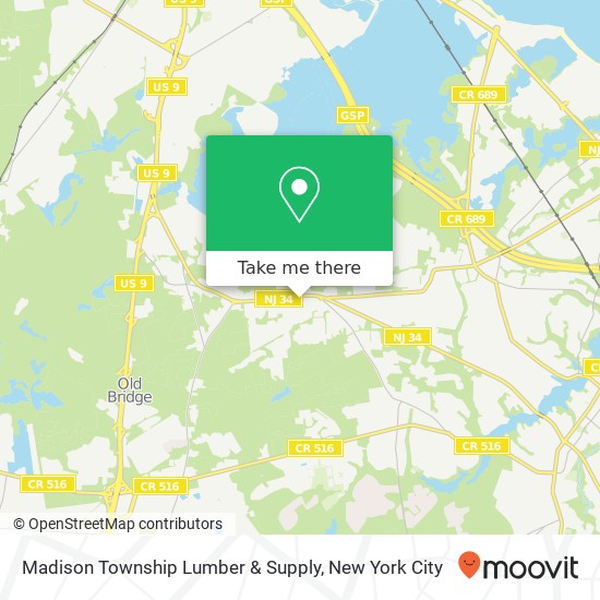 Madison Township Lumber & Supply map