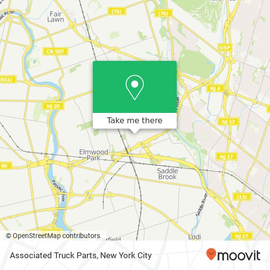 Associated Truck Parts map