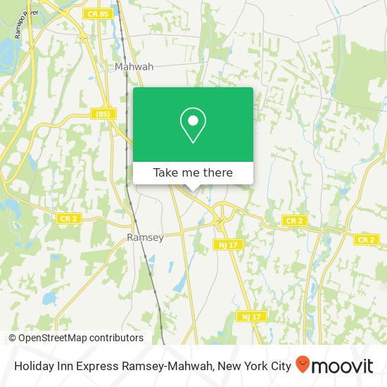 Holiday Inn Express Ramsey-Mahwah map