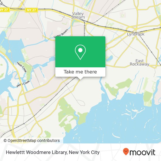 Hewlettt Woodmere Library map