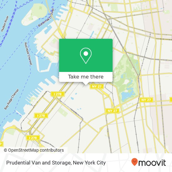Prudential Van and Storage map