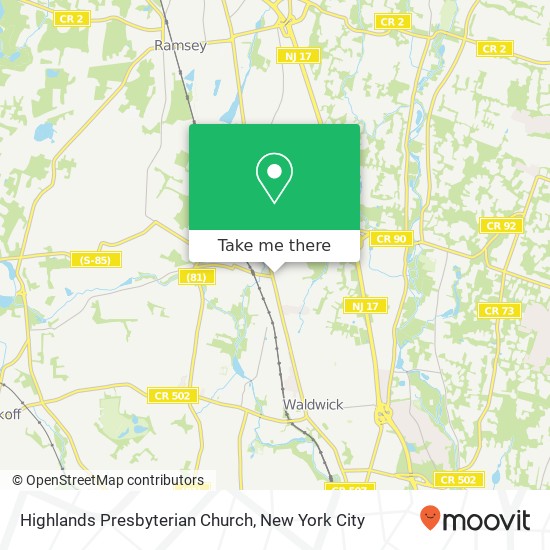 Highlands Presbyterian Church map