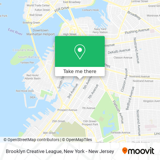 Brooklyn Creative League map
