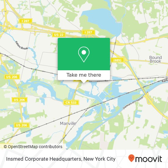 Insmed Corporate Headquarters map