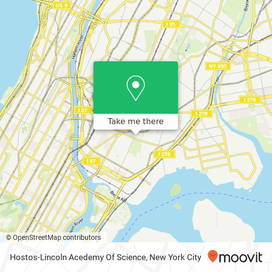 Hostos-Lincoln Acedemy Of Science map