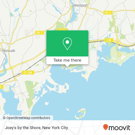 Joey's by the Shore map