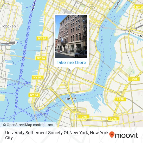 University Settlement Society Of New York map