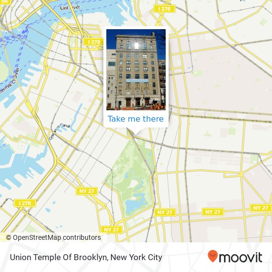 Union Temple Of Brooklyn map