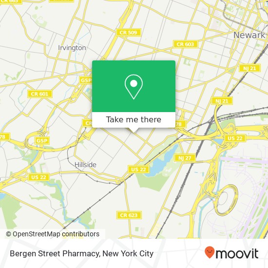 Mapa de Bergen Street Pharmacy