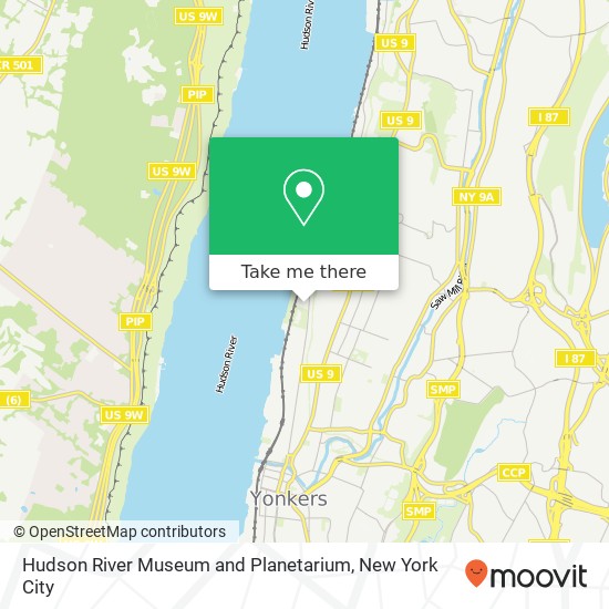 Hudson River Museum and Planetarium map