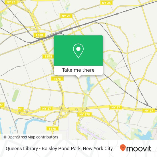 Queens Library - Baisley Pond Park map