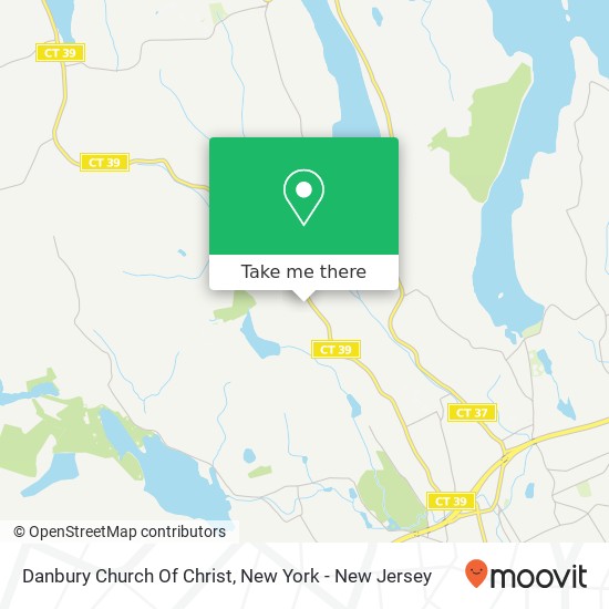 Danbury Church Of Christ map